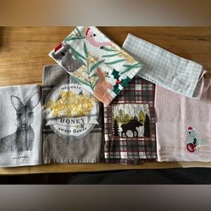 Assorted Kitchen Towels with Animal and Floral Designs